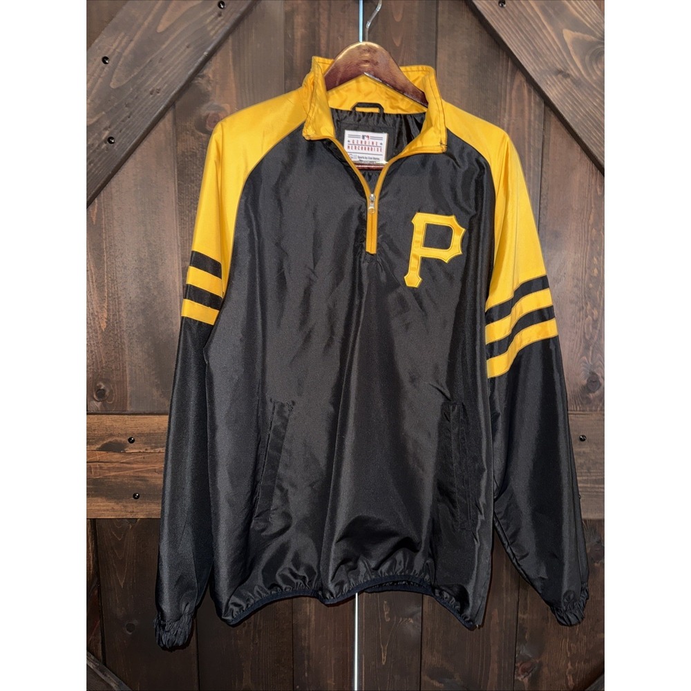 Pittsburgh Pirates Jacket Men's Size L Pullover Windbreaker GIII Carl Banks